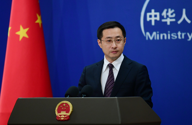 中国外交部例行记者会配图