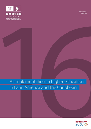 UNESCO IESALC 报告《AI implementation in higher education in Latin America and the Caribbean》封面