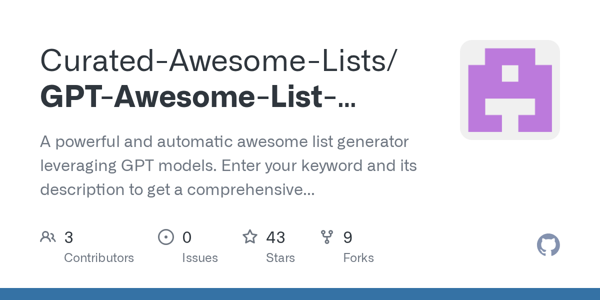 GPT-Awesome-List-Generator