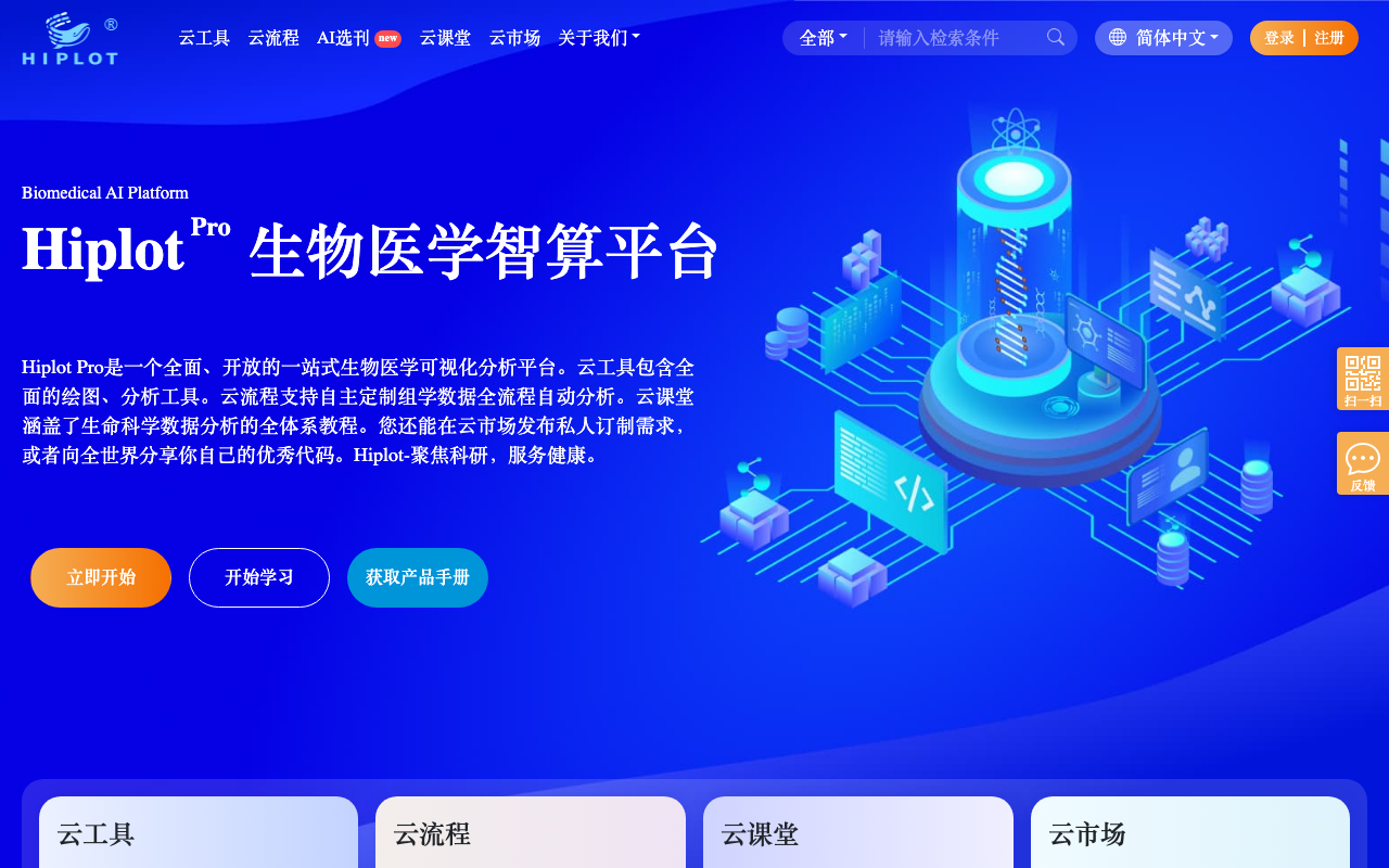 Hiplot 首页截图
